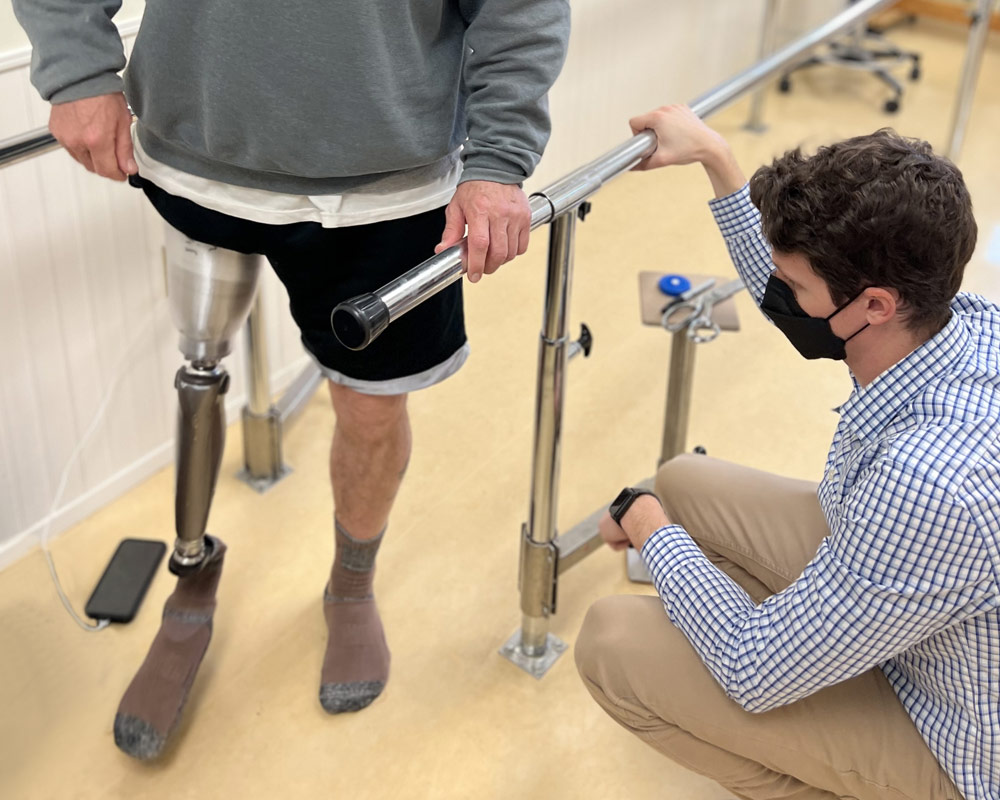 properly fit prosthesis allows the client walk freely